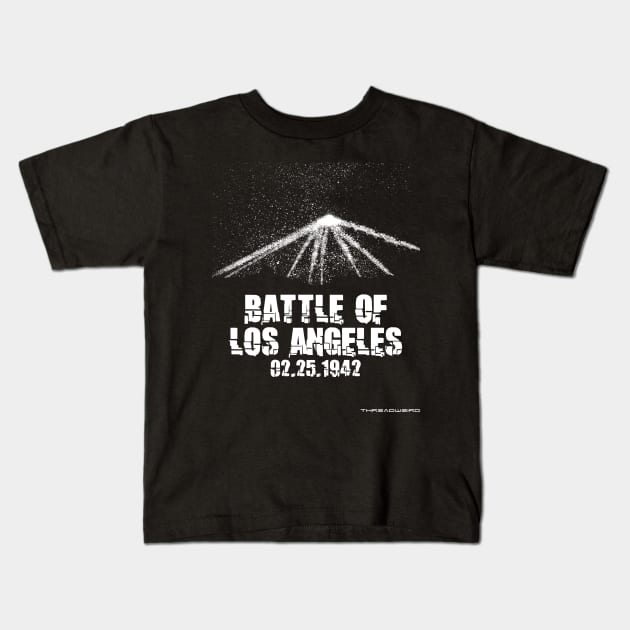 Battle of Los Angeles UFO Sighting Kids T-Shirt by ThreadWeird Apparel Company